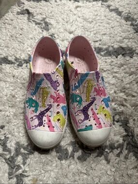 Kids Pink Animal Print Slip-On Shoes